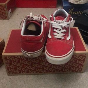 Old skool red vans